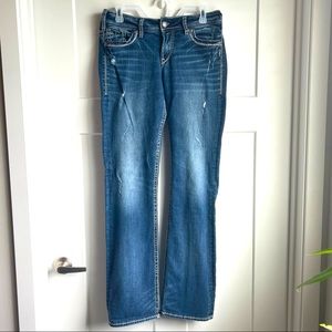 Silver Slim Boot Jeans